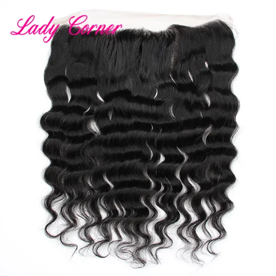 Pre-plucked 13*4 loose Deep Wave brazilian hair yes wigs raw hair vendors lace frontal human hair bundles with lace frontal