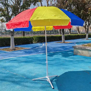 Beach Umbrella with Print Logo: Promotional Big Sun Umbrella for Outdoor Use