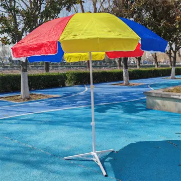 Beach Umbrella with Print Logo: Promotional Big Sun Umbrella for Outdoor Use
