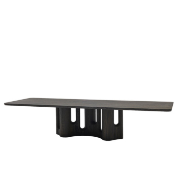 Wabi-Sabi Nordic Design Minimalist Black Wood Dining Roomセット