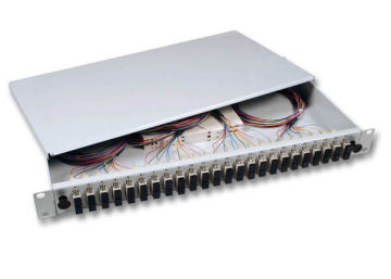 Sc Odf Fiber Optic Patch Panel , Duplex 24 Port Patch Panel Rack Mounted
