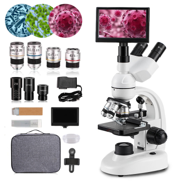 7-Inch HD Screen Optical Biological Electronic Digital Microscope for Laboratories