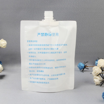 Disposable spout-pouch bag for medical nutrient solution