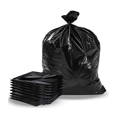 Bolsa de basura gruesa para hotel grande negra desechable de plastico plano