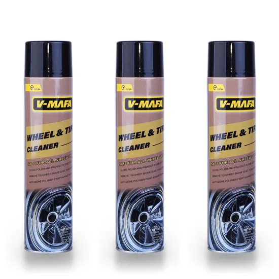 foaming automobile shine polish wheel tire cleaner spray
