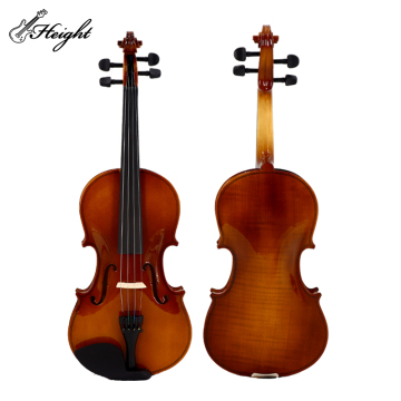 Professional Maple and Spruce Violin with Flame Grain Finish and Black Dyed Body