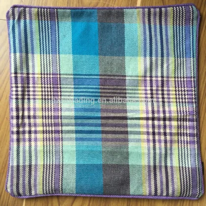 100%polyester jacquard linen look cushion cover