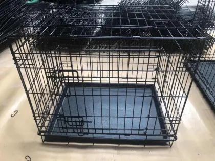 Customized Black Wire Folding Pet Cage Dog Kennel