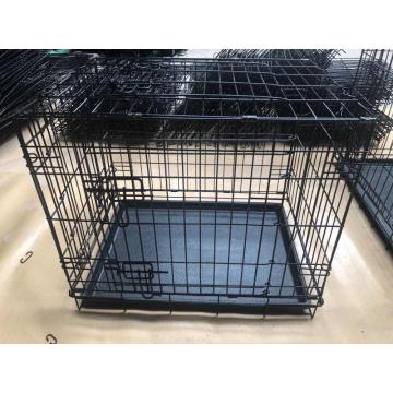 Perrera plegable modificada para requisitos particulares del perro de la jaula del animal doméstico del alambre negro