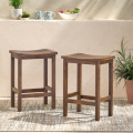 Outdoor Acacia Wood Counter Height Barstool