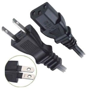japan plug with ground wire, japanese electric plug, power cord