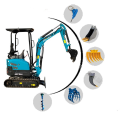 7.5 Ton Wheel Excavator CE small garden excavator for sale Factory