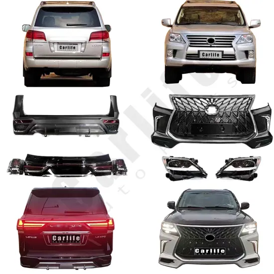 Lexus LX570 2008-2015 Bumpers Parts - Facelift to 2020 Model Grilles, Headlights, Taillights