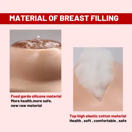 Lifelike Silicone Chest Forms for Eta Crossdressing Underwear