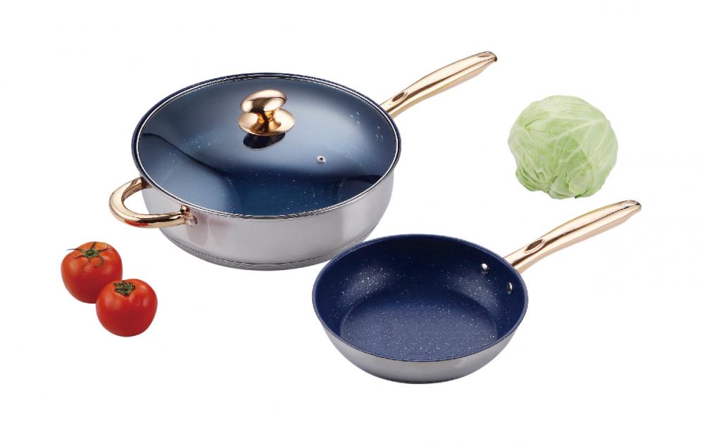 Multi purpose stainless steel frying pan