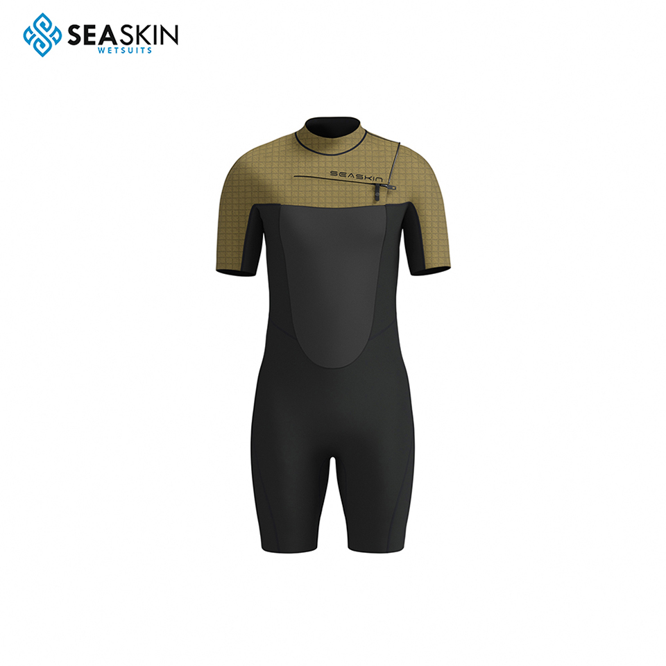 Seaskin 2mm setelan musim semi dada depan wetsuit