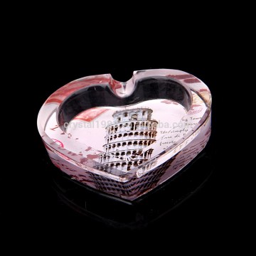 Logo Custom Printed Crystal Ashtray Wholesale