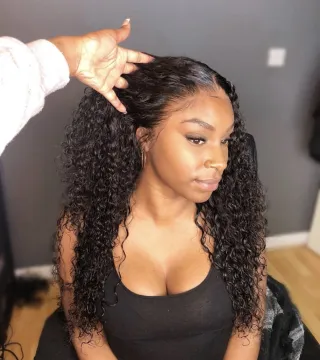 Factory Price Swiss 13X4 HD Lace Frontal Wig Pre Plucked Brazilian Deep curl Wig With Black Women 100% Human Hair Lace Front Wig