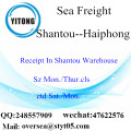 Consolidación de LCL de Shantou Port a Haiphong