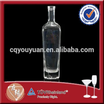 Square Glass Bottles for Liquor 700ML Glass Empty Bottles for Whisky