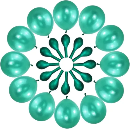Green pearl latex balloons