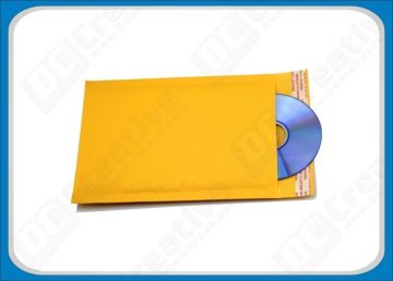 Recyclable Colored Air Bubble Mailers Gold Kraft Cd Mailing Bubble Envelopes 6 × 10
