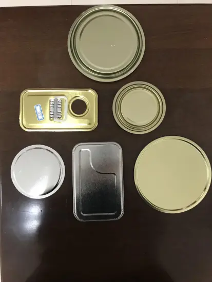 Tinplate can tops and bottoms