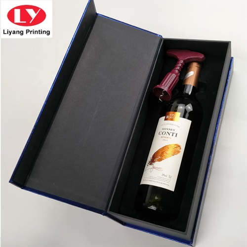 Boîte d&#39;emballage de bouteille de vin en cuir et en carton de luxe