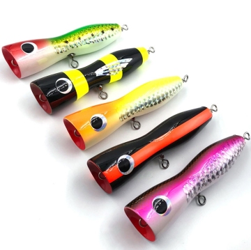 ใหม่ 3+7 OEM 170 มม. 65 กรัมเหยื่อไม้ Popper สำหรับเกมใหญ่หมุนรอบและเหยื่อตกปลาท็อปวอเตอร์