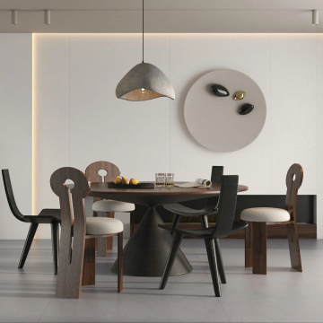 Unique Multi-Size Sintered Stone Dining Tables: Decorative 6 Seaters in White for Kitchen and Dining Room