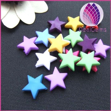 14mm acrylic mix colors frosted strar shape big ball beads for diy jewelry