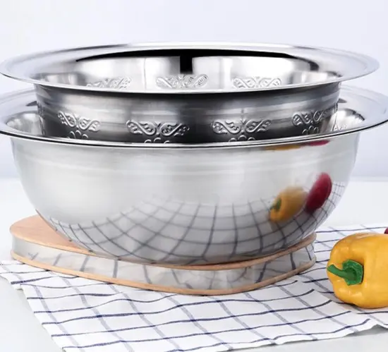Customized Kitchenware Large Stainless Steel Basin