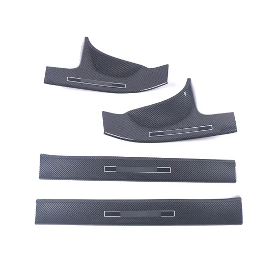 Carbon Fiber Door Sill Protection Plate Accessories for Tesla Model 3 (2019-2023)