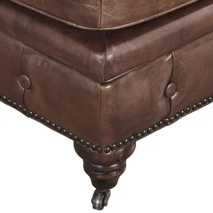 Tan Retro Leather Chesterfield Sofa