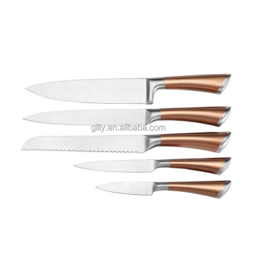 Customized High-Quality 6-Piece Kitchen Chef Knife Set with Classic Hollow Handle