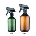 wholesale empty 200 250 300 500ml pet plastic amber green trigger spray mist bottle