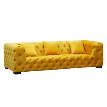 Customized velvet tufted sectional sofa lounge chesterfield furniture sofa set