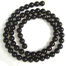 Perlas redondas de 4mm negro ónix 16 &quot;