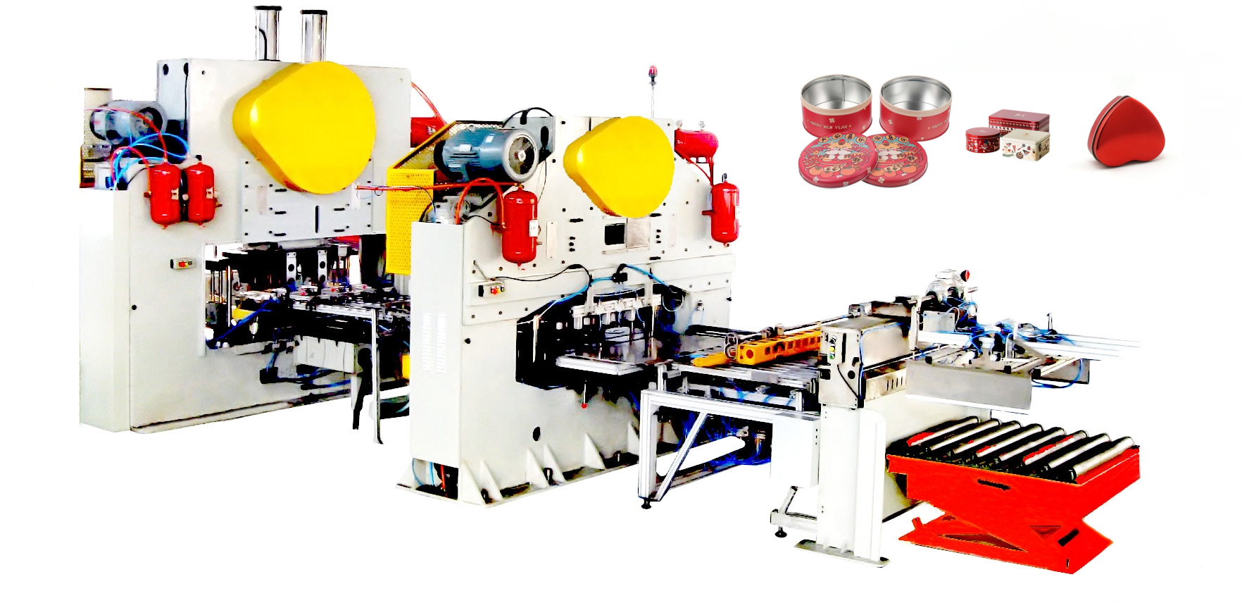 2023 Populer Full Auto Biscuit / Candy / Tea Tin Cans Making Machine Production Line