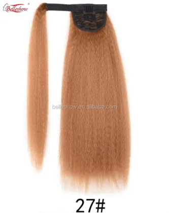 Hot sell Big Jacques pattern fluffy wig ponytail magic paste long hair wig ponytail long curly magic paste wig ponytail