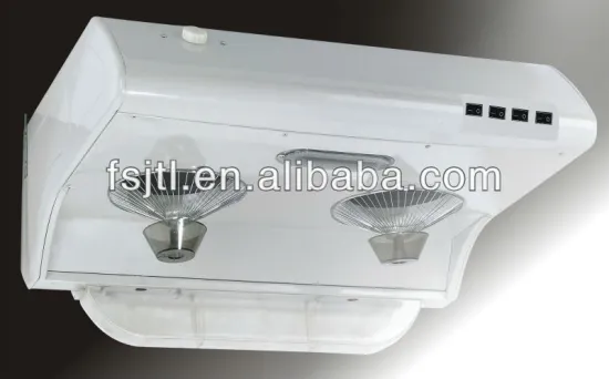 with color panel and Auto clear twins stainless steel range hood