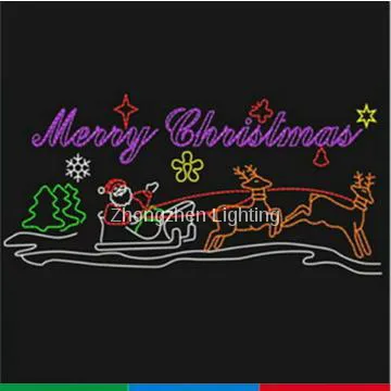 2808LEDS  Raindeer with sledge santa claus motif light