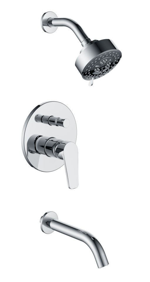 In-wall rain shower mixer two function concealed sets