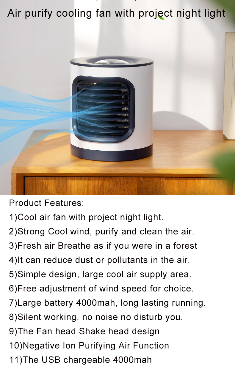 Cooling Air Purifier Project Light Fan