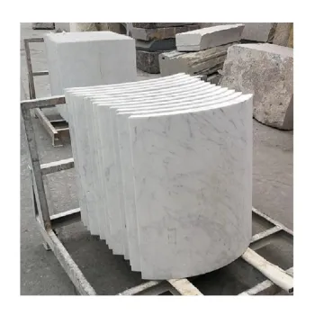 Custom Stone Marble Porch Column with Dragon Statue