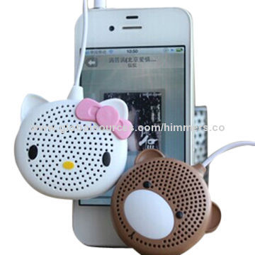 Cute cat high quality customized promotional mobile phone speaker