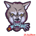 Patch ricamate da motociclista sul retro della giacca Biker Punk