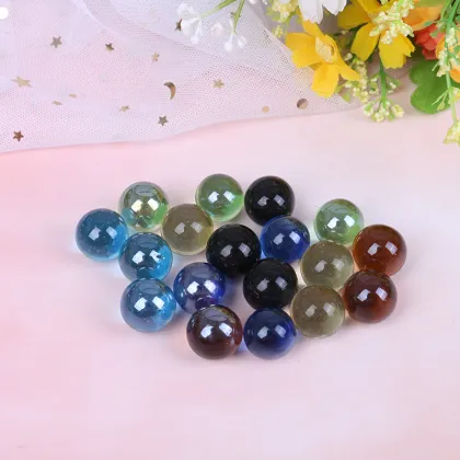 10Pcs Marbles 16mm Glass Marbles Knicker Glass Balls Decoration Color Nuggets Toy