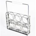 6 Bottles Metal Wire Wine Rack Countertop