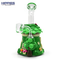 3D Cartoon Dab Rigs with Green tree House